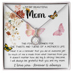 Mom Necklace Gift - To My Mom - Twists & Turns Gift Set Mom Necklace Mother's Day Eternal Hope Necklace