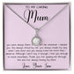 Gift For Mom From Son To My Caring Mum Necklace, Gift For Mother's Day Jewelry Mother's Day Eternal Hope Necklace