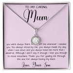 Gift For Mom From Son To My Caring Mum Necklace, Gift For Mother's Day Jewelry Mother's Day Eternal Hope Necklace