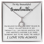 Mom Necklace - To My Beautiful Grandmother - I Love You Always Mother's Day Eternal Hope Necklace