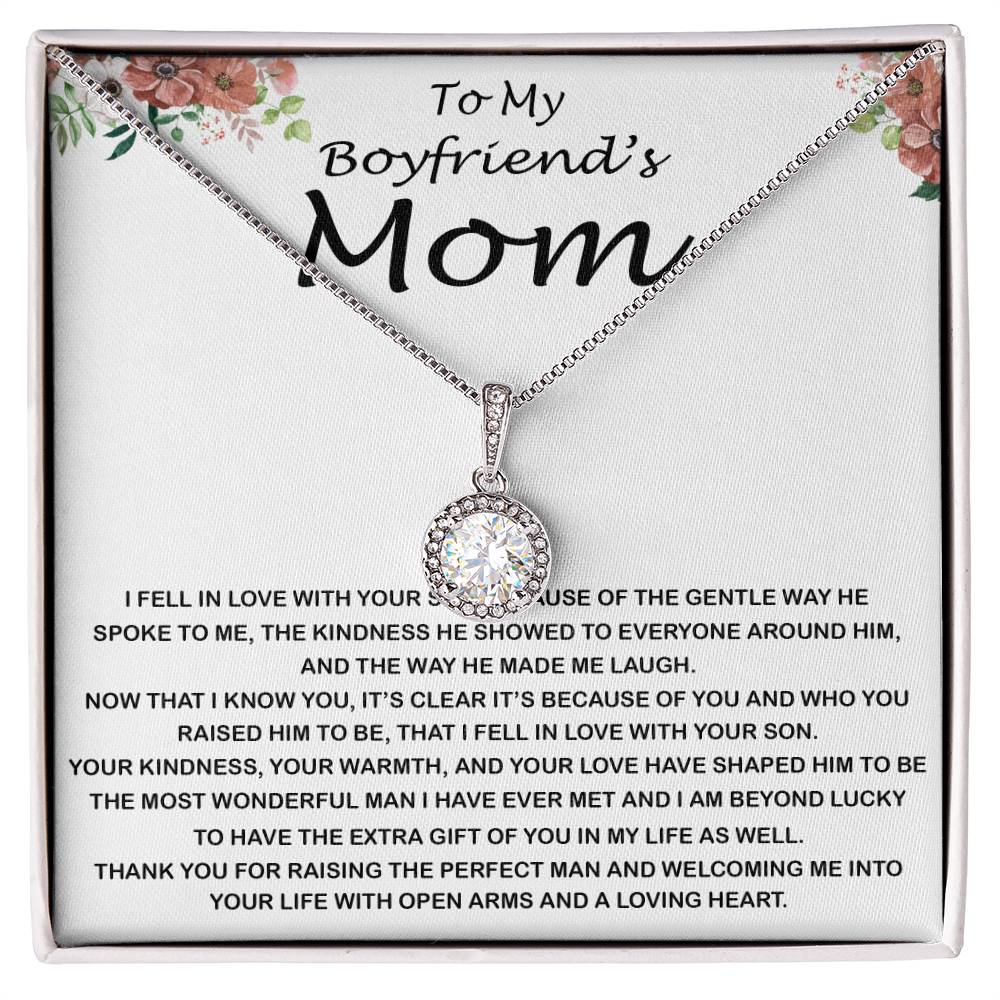 Mom Necklace, Mother-In-Law Necklace, Necklace Gift To My Boyfriend's Mom Gift, Future Mother-In-Law Necklace Mother's Day Eternal Hope Necklace