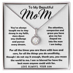 To My Beautiful Mom Necklace The Best Mom Anyone Could Wish For, Mother's Day Gift Necklace Mother's Day Eternal Hope Necklace