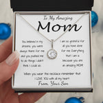 Mom Necklace - To Mom Necklace, Gift for Mom from Son Mother's Day Eternal Hope Necklace