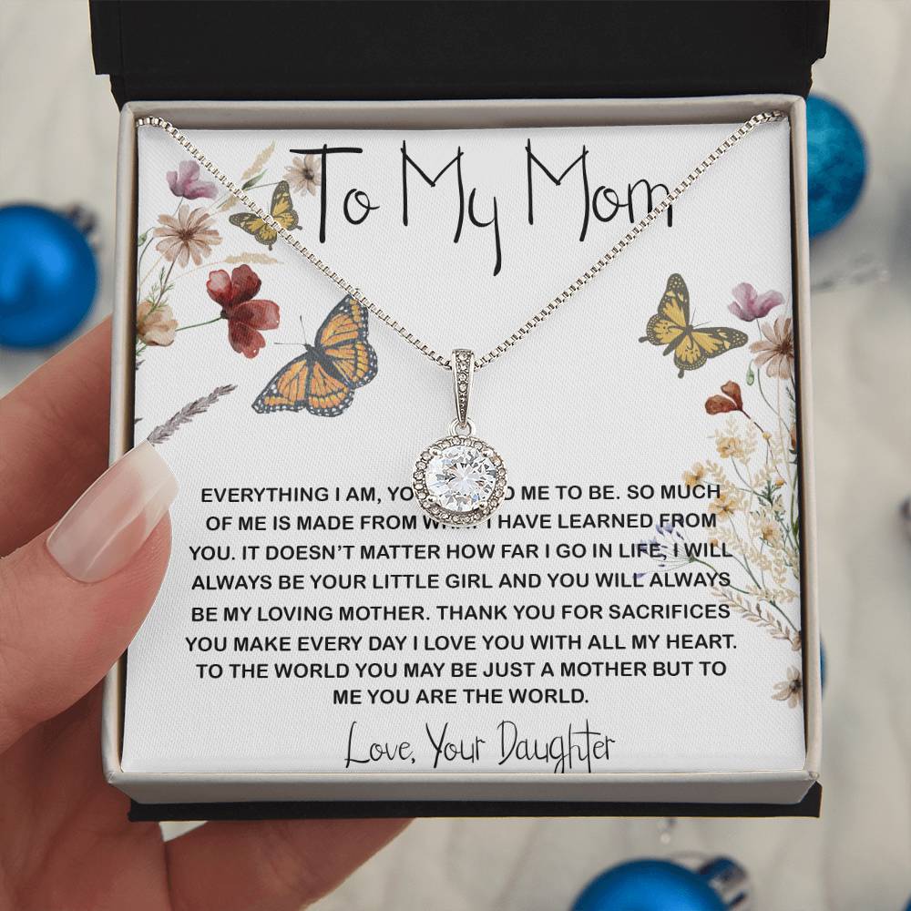 Mom Necklace Gift, You Are The World Necklace, Mother's Day Gift, Mother Daughter Neckalce Mother's Day Eternal Hope Necklace