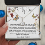 Mom Necklace Gift, You Are The World Necklace, Mother's Day Gift, Mother Daughter Neckalce Mother's Day Eternal Hope Necklace