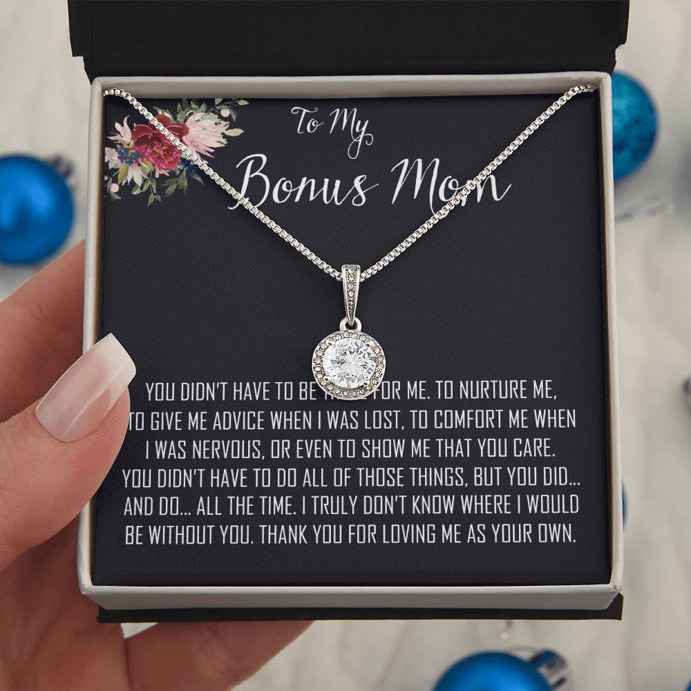 To My Bonus Mom Necklace, Thank You For Everything Mother's Day Gift For Mom Mother's Day Eternal Hope Necklace