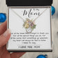 To My Mom - I Love You Mom, Mother's Day Necklace Mother's Day Eternal Hope Necklace