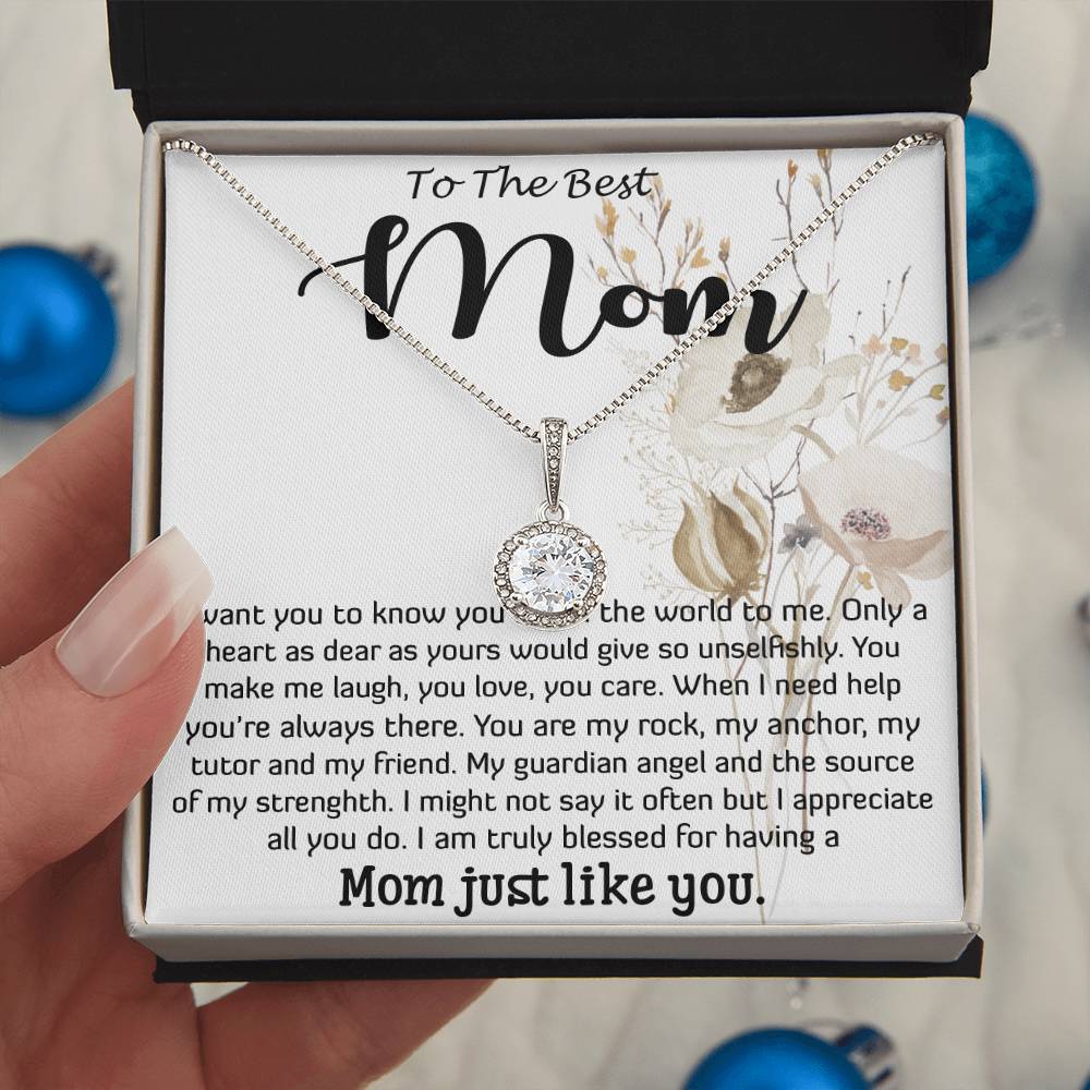Mom Necklace, Best Mother's Day Gift - To My Mom Best Necklace Mother's Day Eternal Hope Necklace