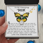 Mom Necklace Gift - To My Amazing Mom - From Son - Beautiful Gift Set Mom Necklace Mother's Day Eternal Hope Necklace