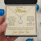 To My Loving Mom Necklace You Are Important To Me Gift For Her Mother's Day Mother's Day Necklace Mother's Day Eternal Hope Necklace