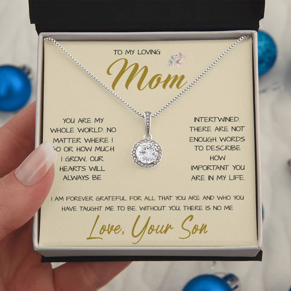 To My Loving Mom Necklace You Are Important To Me Gift For Her Mother's Day Mother's Day Necklace Mother's Day Eternal Hope Necklace