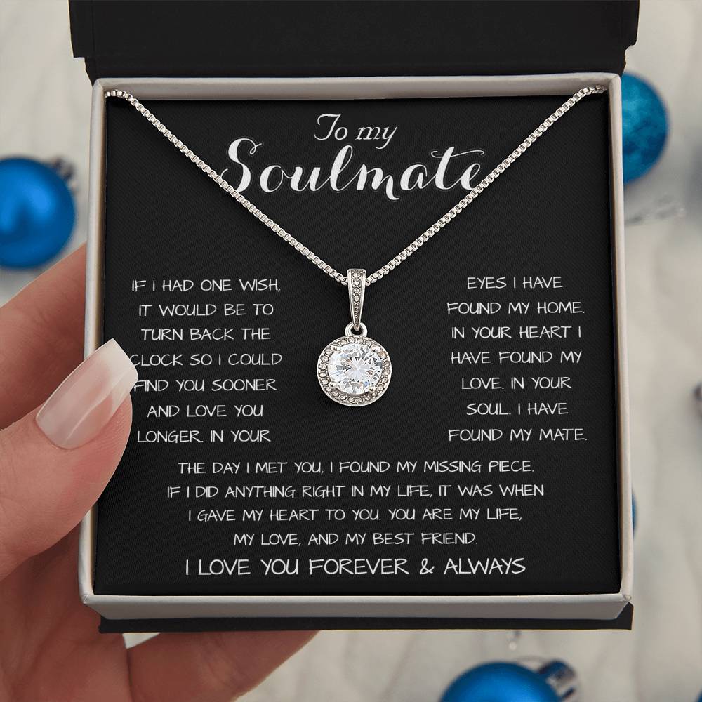 To My Soulmate - You Are My Life, My Love, And My Best Friend Mother's Day Necklace Mother's Day Eternal Hope Necklace