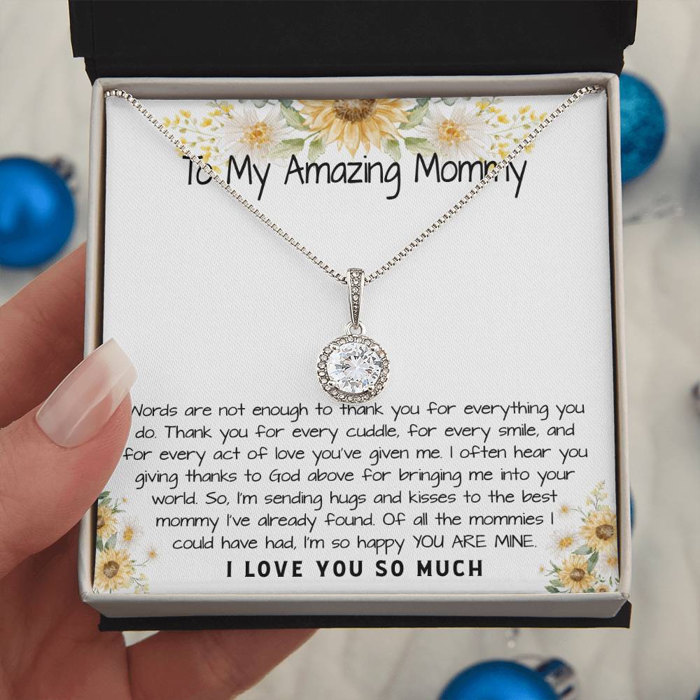 Mommy Necklace, To My Amazing Mommy Gift Necklace, 1st Mother’s Day Present For New Mom From New Born Baby, Sentimental Gift From Baby To Mom, New Mommy Gift Mother's Day Eternal Hope Necklace