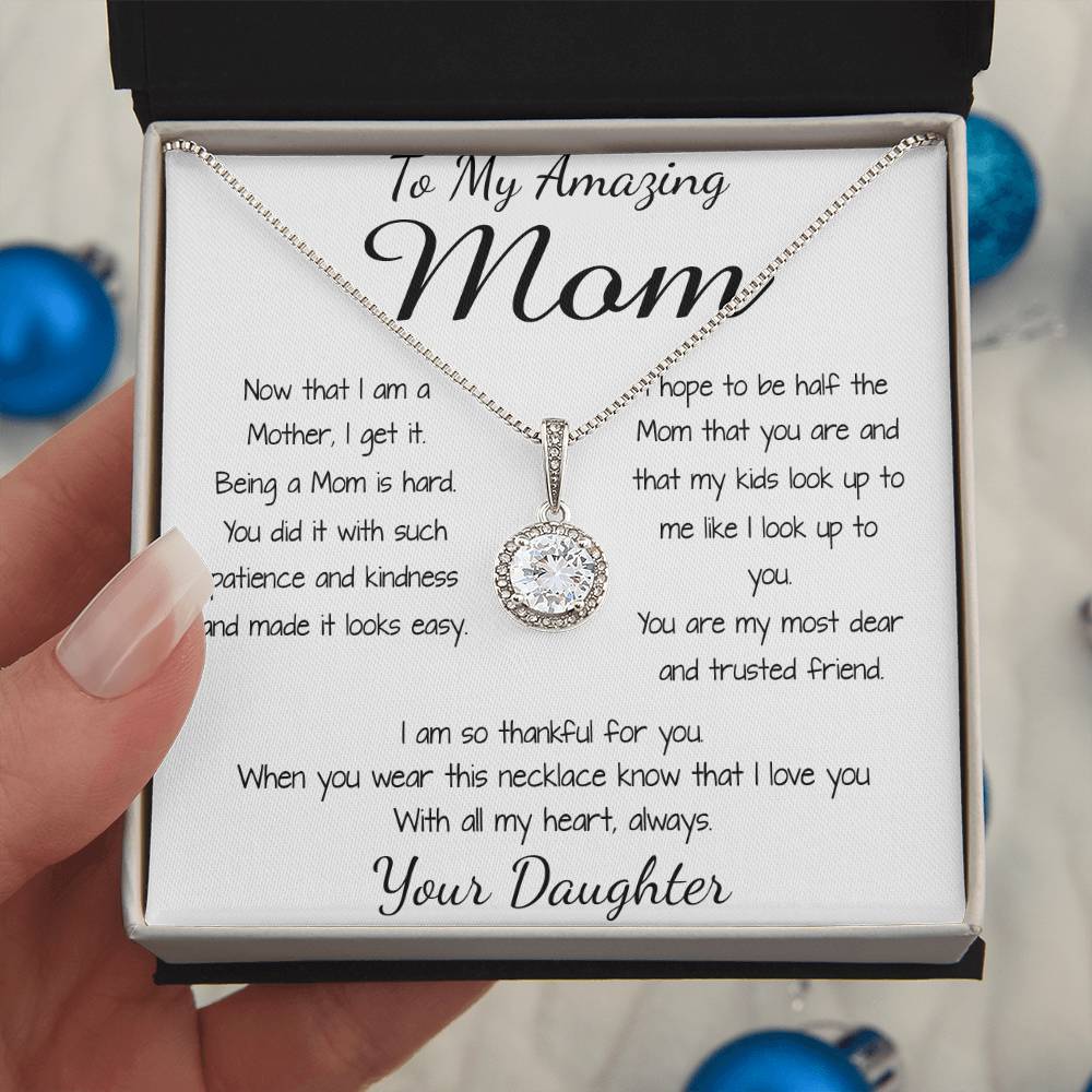 Mom Necklace - To My Amazing Mom Gorgeous Necklace for Mom from Daughter Mother's Day Gift Mother's Day Eternal Hope Necklace