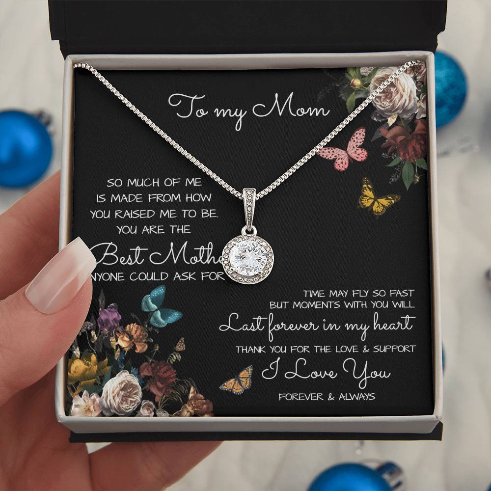 To My Mom Time May Fly Mother's Day Necklace Mother's Day Eternal Hope Necklace