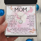 To My Mom Necklace To A Woman Of Wisdom Mother's Day Gift For Mom From Son Mother's Day Eternal Hope Necklace