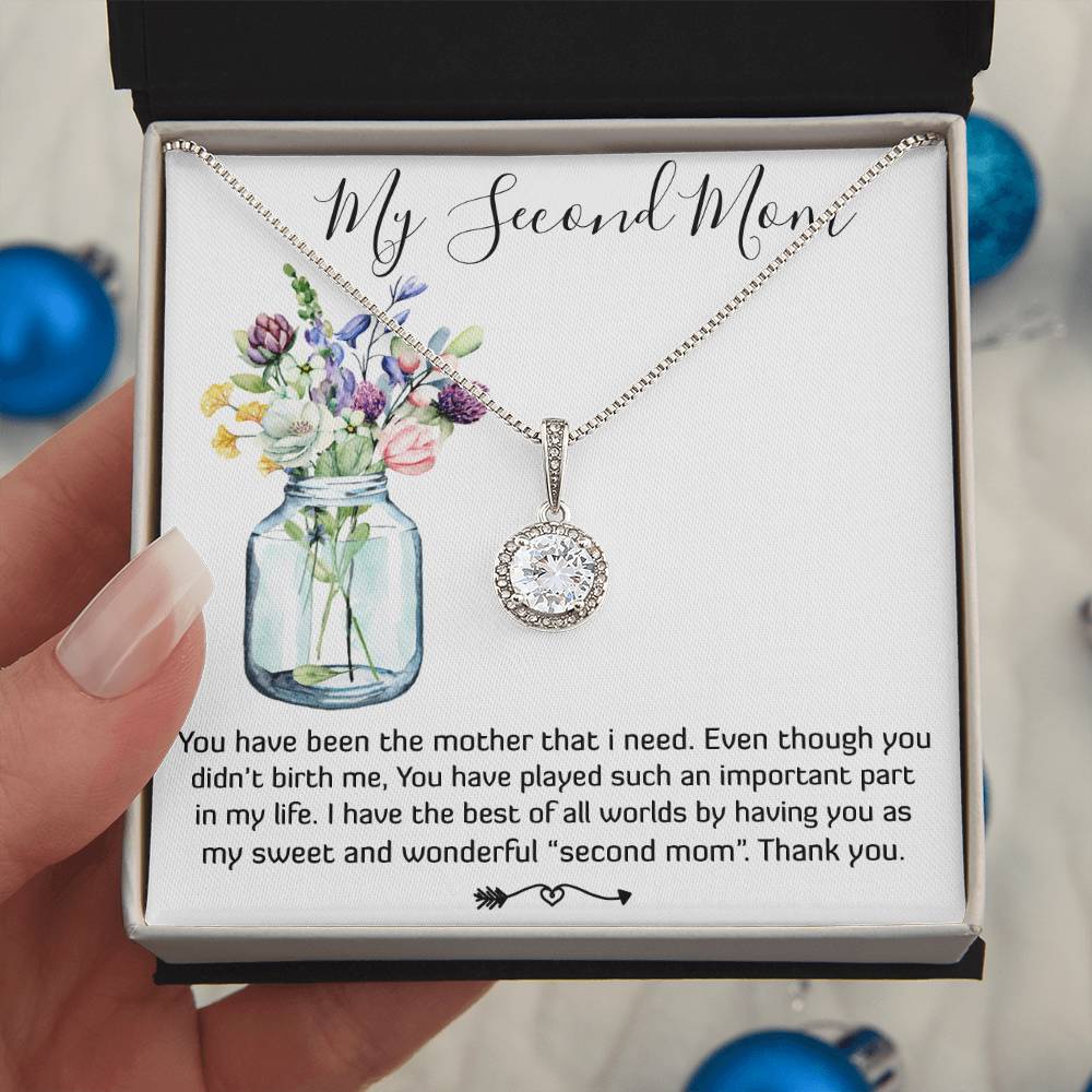 Mom Necklace, Bonus Mom Necklace Gift For Stepmom Necklace Mother's Day Eternal Hope Necklace