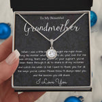 Grandmother Necklace, To My Beautiful Grandmother Necklace, Mother's Day Gift For Grandma Grandmother, Thank You Mother's Day Eternal Hope Necklace