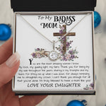 Mom Necklace Gift, To My Badass Mom Necklace, Funny Gift For Mom On Mother's Day Necklace Mother's Day Eternal Hope Necklace