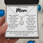 To My Amazing Mom Necklace From Son Little Boy You Taught Me Right Mom Birthday Gift For Her Mother's Day Necklace Mother's Day Eternal Hope Necklace