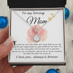 Mom Necklace Gift, To My Loving Mom Necklace, You Held Me When Times were Tough, You are My Rock Mother's Day Eternal Hope Necklace