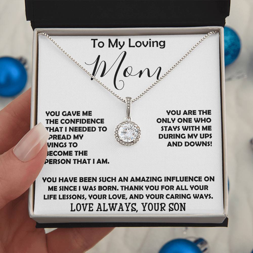 To My Loving Mom - Love Always Your Son Necklace Mother's Day Eternal Hope Necklace