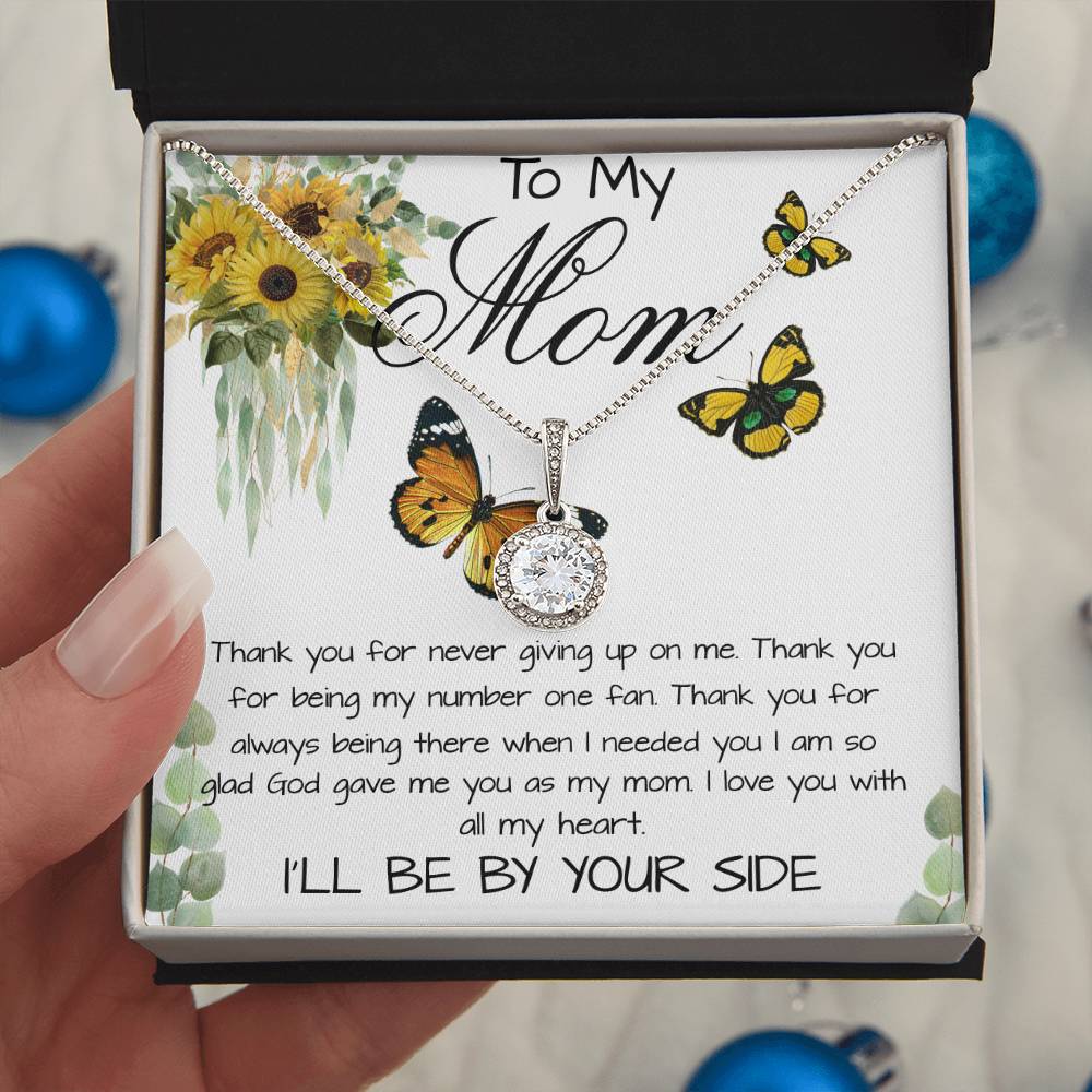 Mom Necklace, To My Mom Gift Necklace, Mother's Day Cute Gift For Mom, Mother Daughter Necklace Mother's Day Eternal Hope Necklace