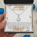 Bonus Mom Necklace, To My Beautiful Bonus Mom On My Wedding Day Necklace, Gift For Stepmother Of The Groom Gift Mother's Day Eternal Hope Necklace