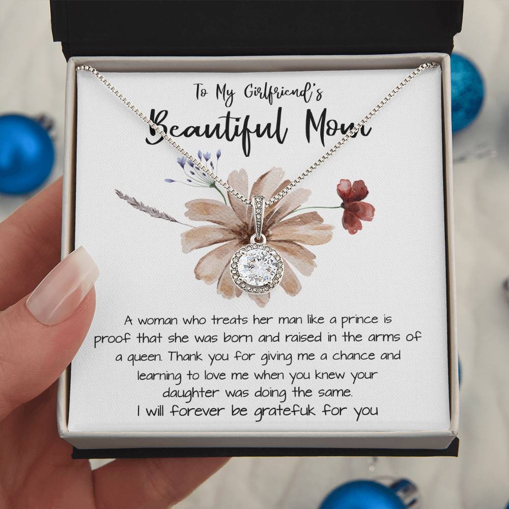 Mom Necklace Gift, To My Girlfriend's Mom Necklace, Gift For Girlfriend's Mom, Mother Of The Bride Mother's Day Eternal Hope Necklace