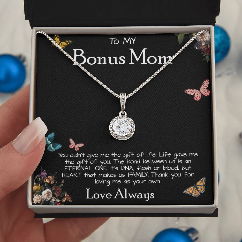 To My Bonus Mom Necklace Love Always Greatest Mother's Day Gift Necklace Mother's Day Eternal Hope Necklace