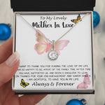 Mom Necklace Gift - To My Lovely Mother In Love - Always & Forever, Mom Necklace Mother's Day Eternal Hope Necklace