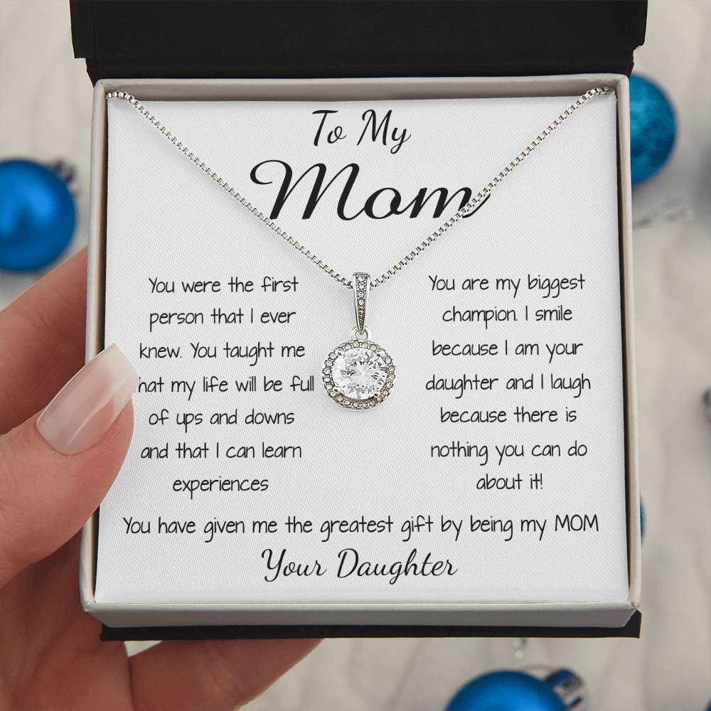 Mom Necklace - To Mom Necklace, Gorgeous Necklace for Mom from Daughter Mother's Day Eternal Hope Necklace