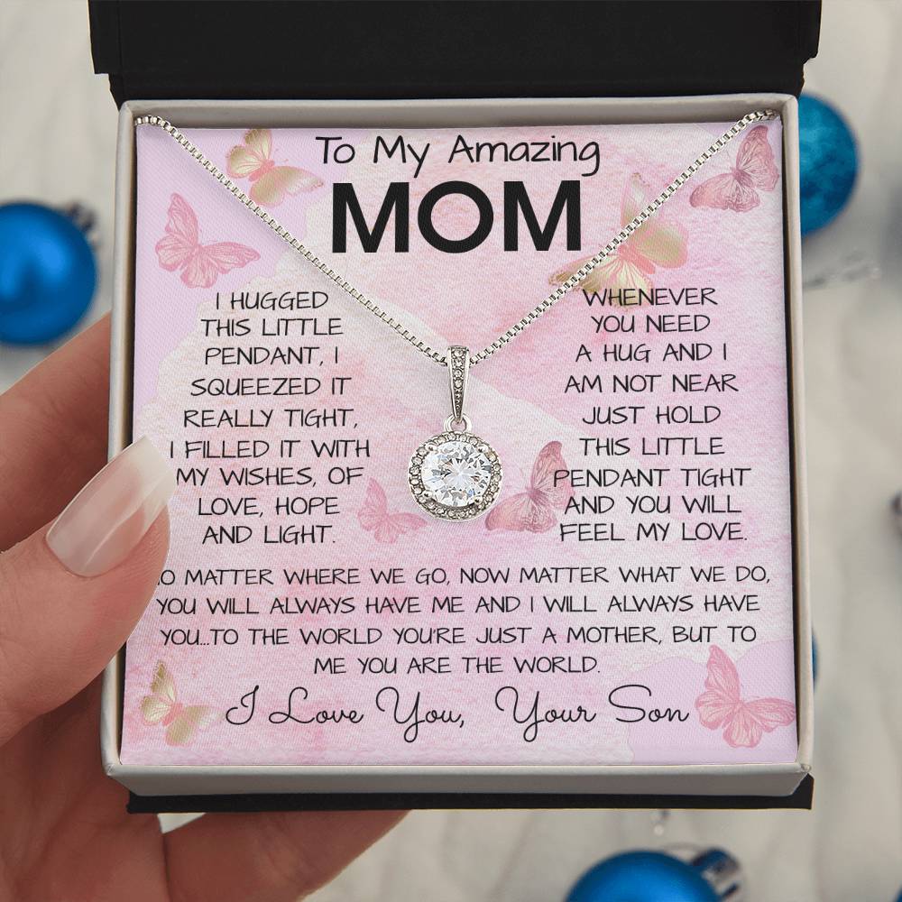 To My Mom Necklace From Son Gift Ideas For Mother's Day Necklace Mother's Day Eternal Hope Necklace