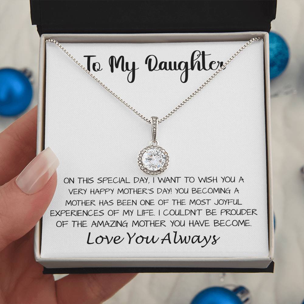 Mom Necklace - Happy Mother's Day To My Daughter - Love You Always Mother's Day Eternal Hope Necklace