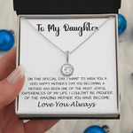 Mom Necklace - Happy Mother's Day To My Daughter - Love You Always Mother's Day Eternal Hope Necklace