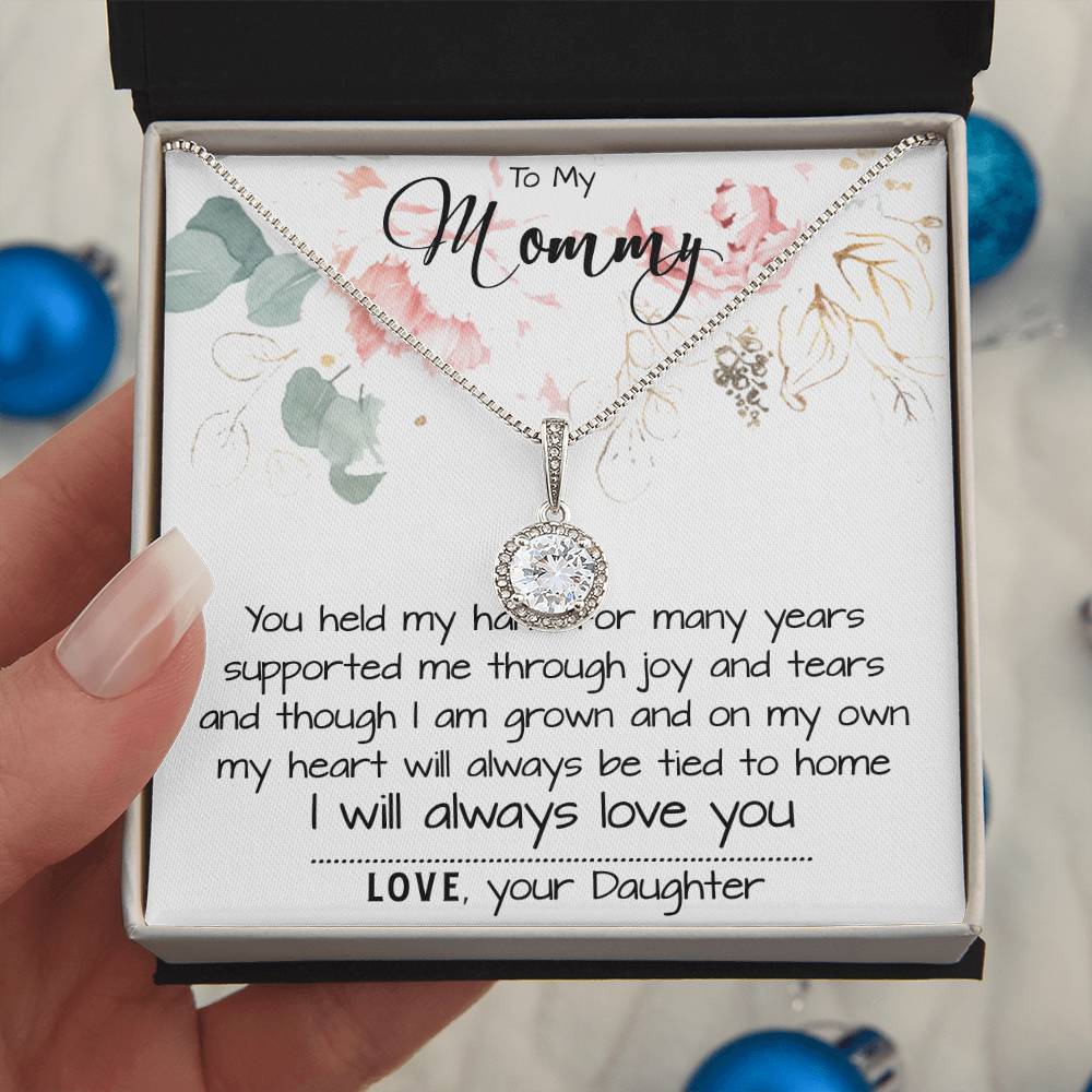 Mom Necklace, To My Mom Necklace Card – Alluring Beauty Necklace – Jewelry For Mom Gifts Mother's Day Eternal Hope Necklace