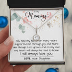 Mom Necklace, To My Mom Necklace Card – Alluring Beauty Necklace – Jewelry For Mom Gifts Mother's Day Eternal Hope Necklace