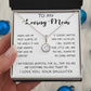 To My Loving Mom - Your Warmth Gve Me Comfort Mother's Day Gift Necklace Form Daughter Mother's Day Eternal Hope Necklace