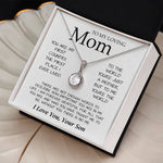 To My Loving Mom Necklace You're The World Necklace Gift For Mom From Son Mother's Day Eternal Hope Necklace