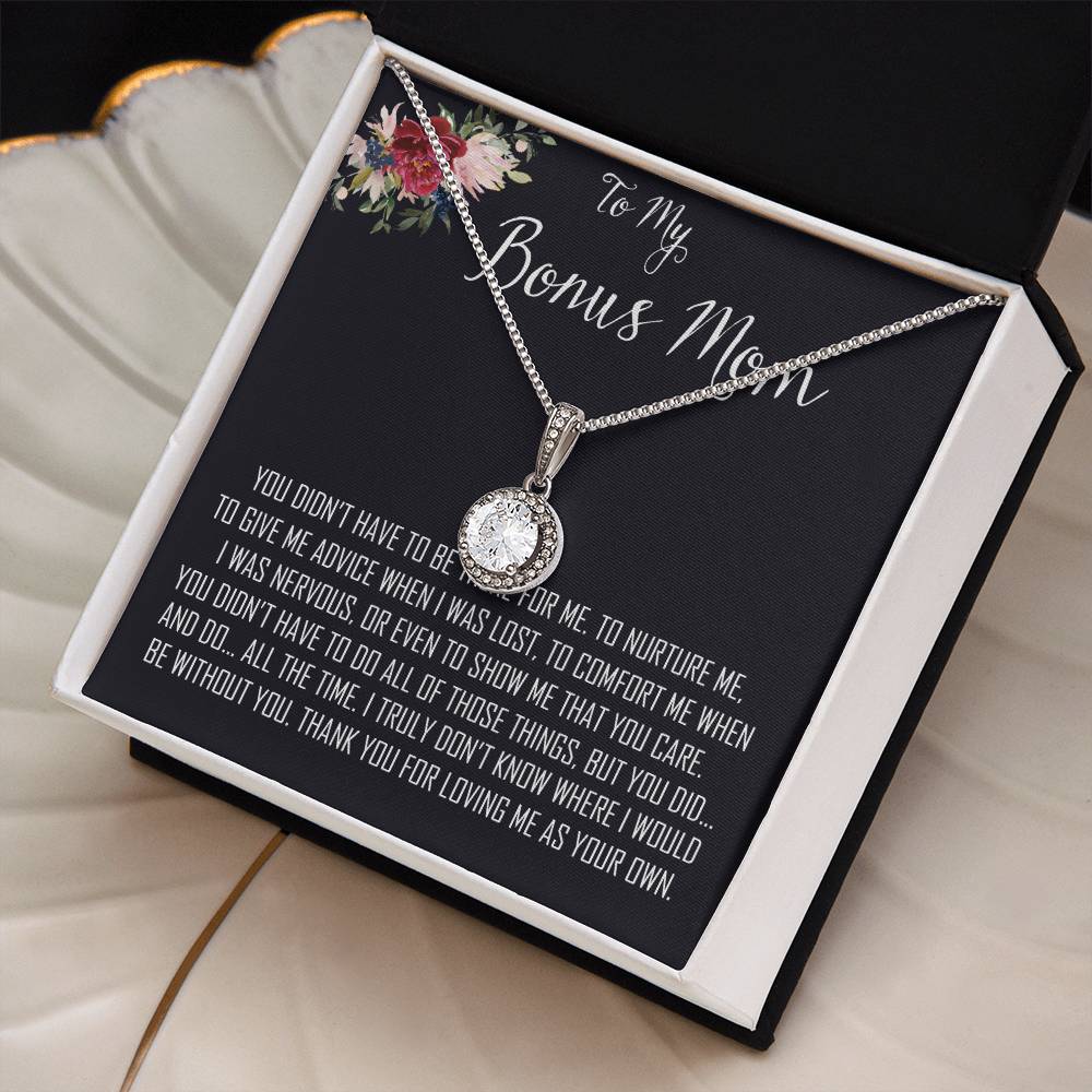 To My Bonus Mom Necklace, Thank You For Everything Mother's Day Gift For Mom Mother's Day Eternal Hope Necklace