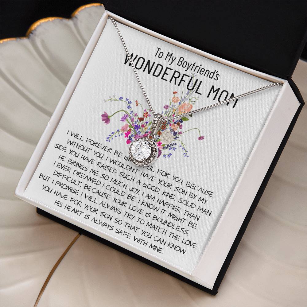 Mom Necklace, Mother-In-Law Necklace, To My Boyfriend's Mom Gift Necklace Mother's Day Eternal Hope Necklace