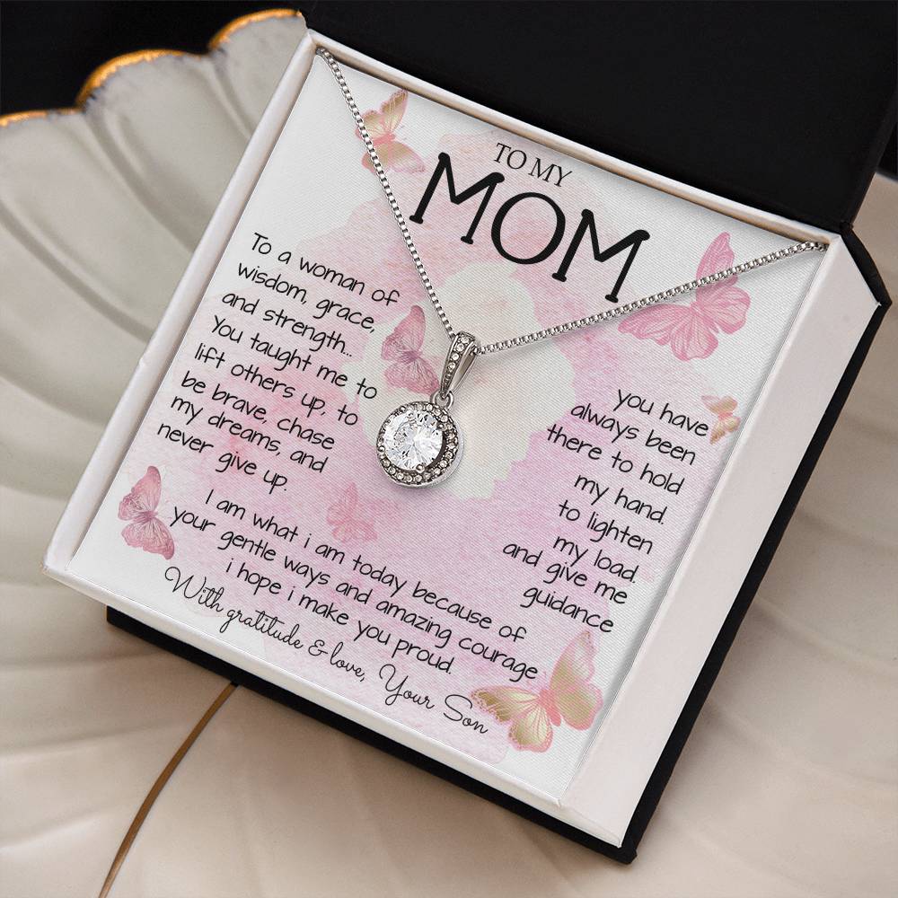 To My Mom Necklace To A Woman Of Wisdom Mother's Day Gift For Mom From Son Mother's Day Eternal Hope Necklace