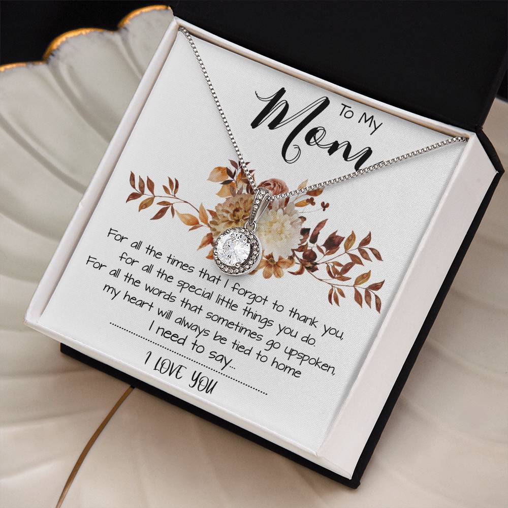 Mom Necklace, Mom Gift From Daughter, Mother Day Necklace Meaningful For Mom Christmas Gift For Mom Necklace Mother's Day Eternal Hope Necklace