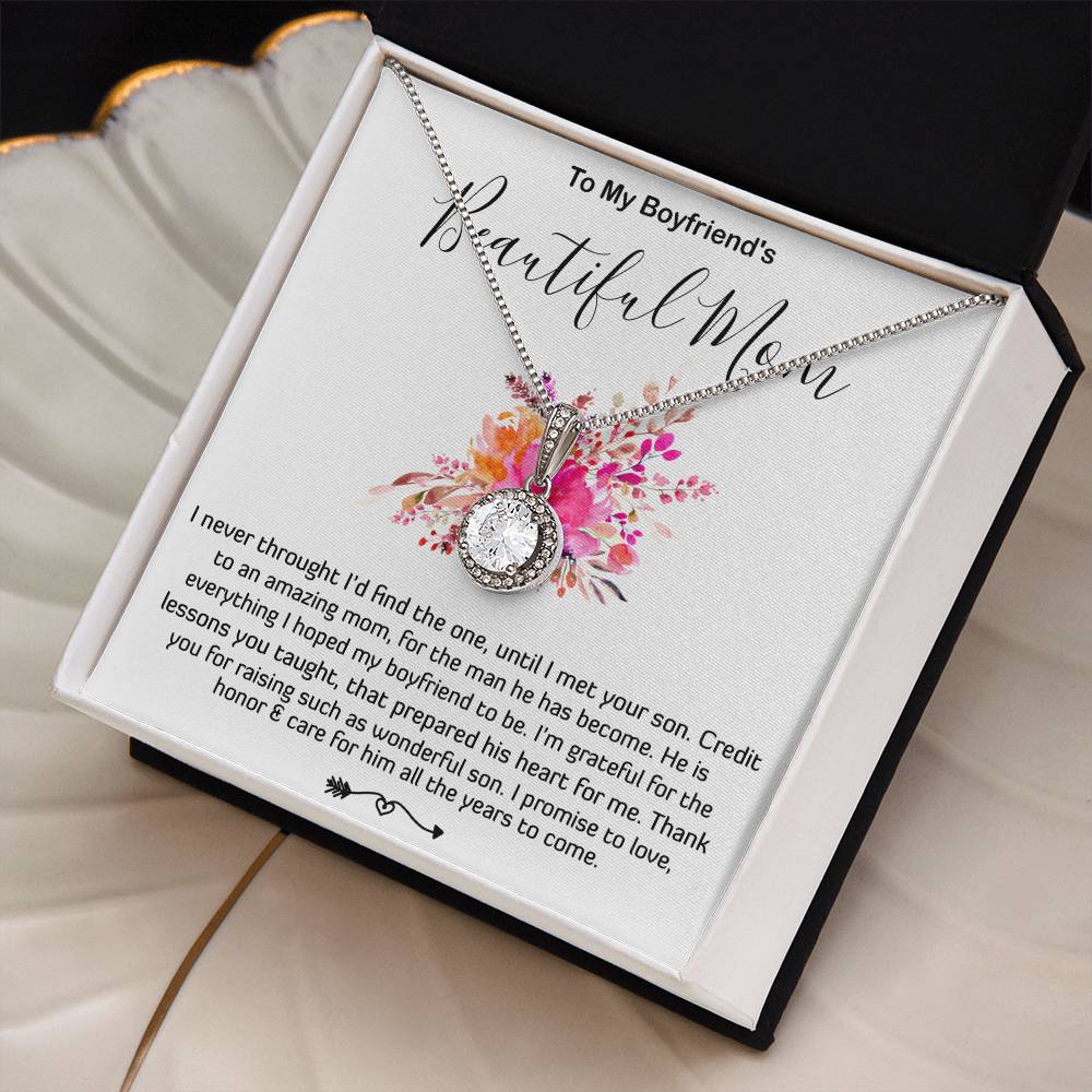 Mother-In-Law Necklace, Necklace Gift For Boyfriend's Mom, To My Boyfriend's Mom Gift, Future Mother-In-Law Mother's Day Eternal Hope Necklace
