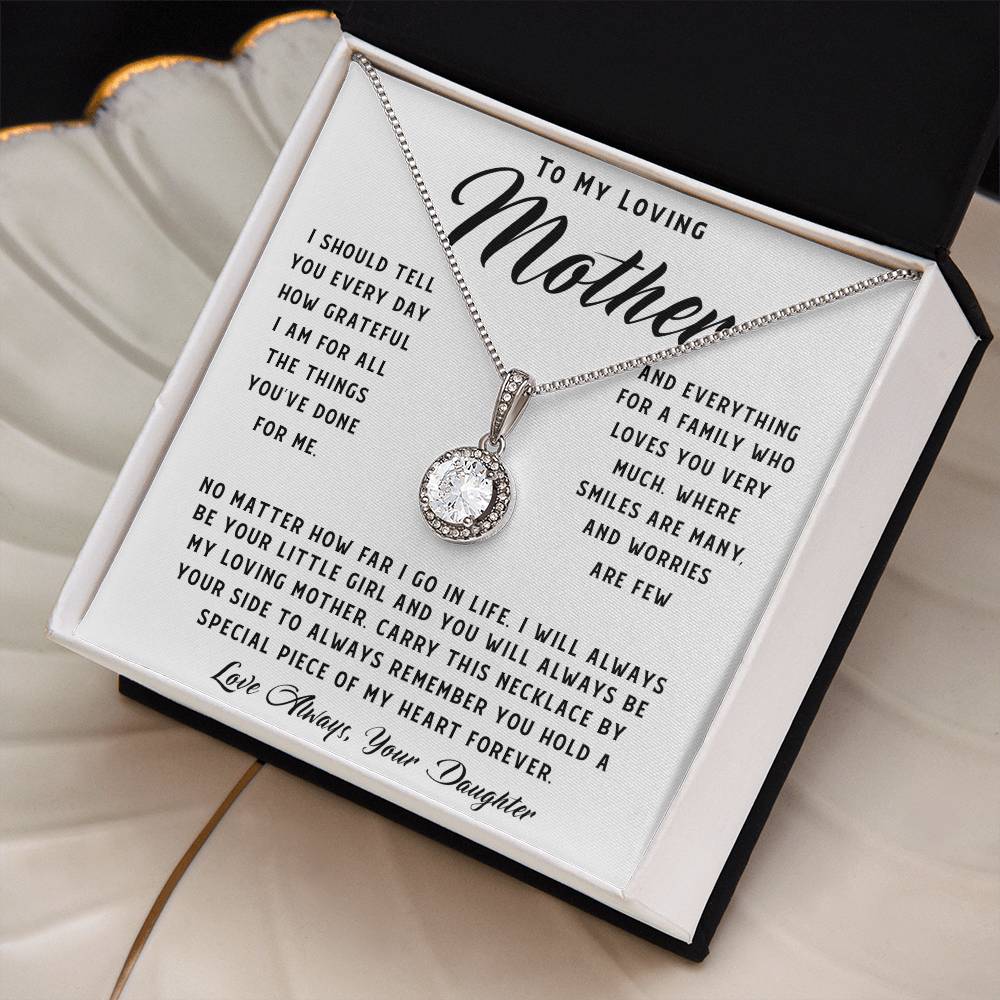 To My Loving Mother Necklace Where Are Smiles Are Many And Worries Are Few Gift For Her Mother's Day Necklace Mother's Day Eternal Hope Necklace