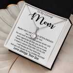 To My Loving Mom - Important Person In My Life Mother's Day Gift From Son Necklace Mother's Day Eternal Hope Necklace