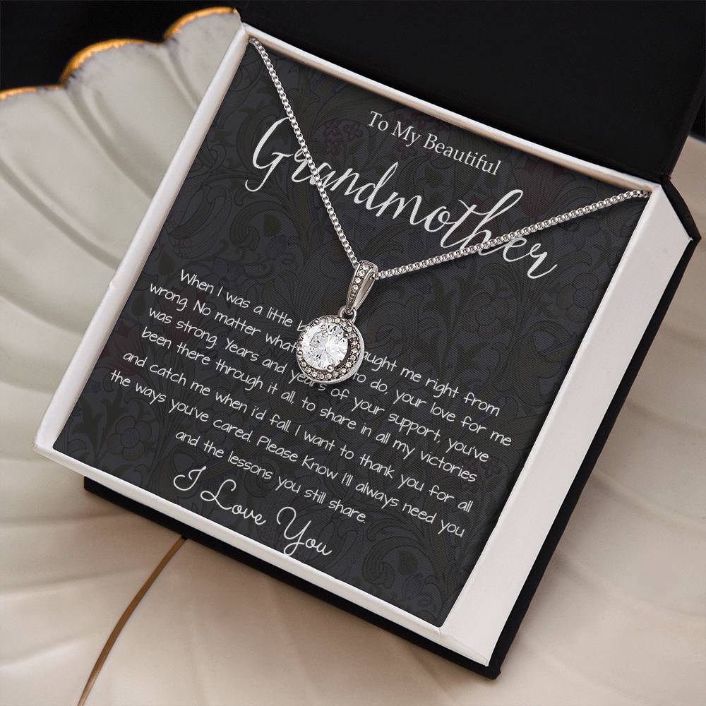 Grandmother Necklace, To My Beautiful Grandmother Necklace, Mother's Day Gift For Grandma Grandmother, Thank You Mother's Day Eternal Hope Necklace
