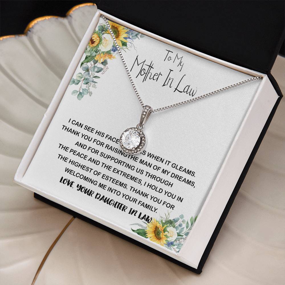 Mother-In-Law Necklace, Mother In Law Necklace Gift - Man Of My Dream Necklace From Your Daughter In Law Mother's Day Eternal Hope Necklace