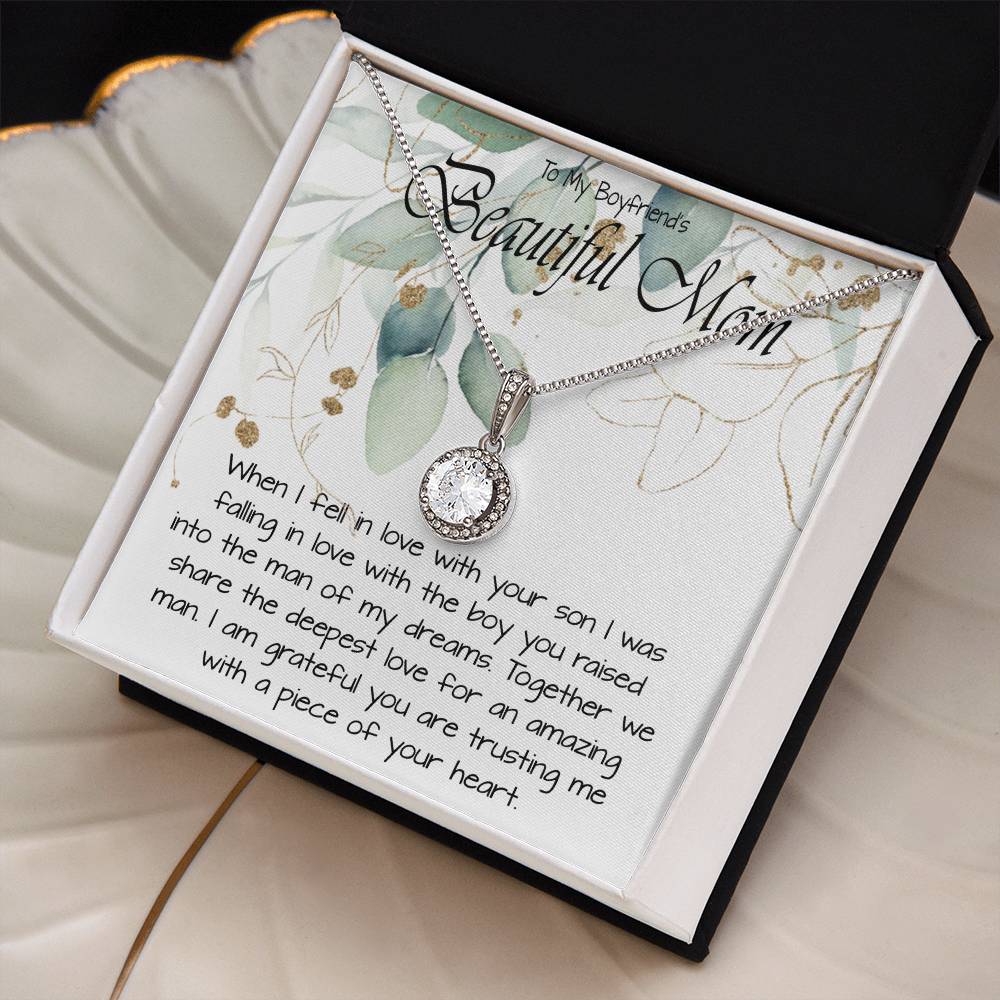 Boyfriend’s Mom Necklace, Gift For Boyfriend’s Mom, To My Boyfriends Mom Necklace Mother's Day Eternal Hope Necklace