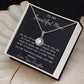 To My Beautiful Mom Necklace, Thank You For Never Ending Love From Daughter, Necklace Gift For Mom Mother's Day Eternal Hope Necklace